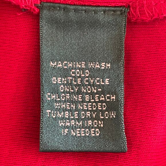 Lauren Ralph Lauren Red Knit Top Suede Contrast Details Size XL Fall Equestrian - Picture 7 of 7